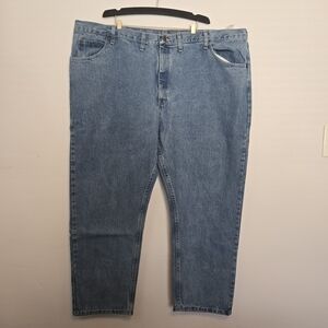 Wrangler Men's Light Blue Relaxed Jeans 46×30